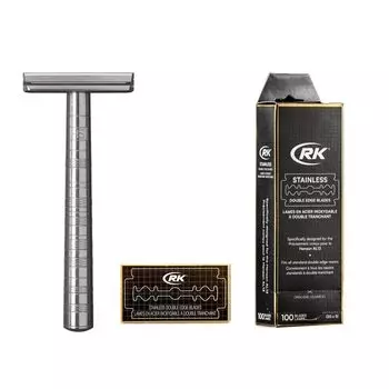 x 100 запасных лезвий HENSON SHAVING AL13 Бритва MEDIUM Модель для гладкого бритья прочная и рекомендуется для тех, кто хочет гладкого [набор для тела] (САМОЛЕТ