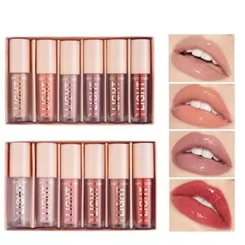 x 6 жидких губных помад, долговечная водостойкая косметика, 6 цветов, блестящая жидкая губная помада Style A