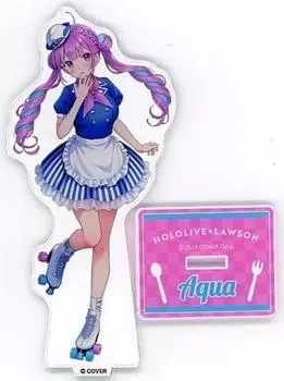 x Акриловая подставка Aqua Minato Maid Hololive Lawson (Лоусон Одежда)