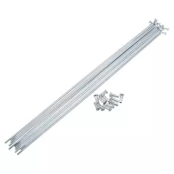 X AUTOHAUX 12 шт. 14G J Bend велосипедные оцинкованные спицы 255 мм велосипедные спицы с латунными ниппелями стальные спицы для горного велосипеда MTB 10.04