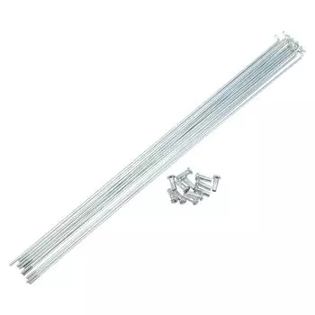 X AUTOHAUX 12 шт. 14G J Bend велосипедные оцинкованные спицы 290 мм велосипедные спицы с латунными ниппелями стальные спицы для горного велосипеда MTB 11,42 дюйма