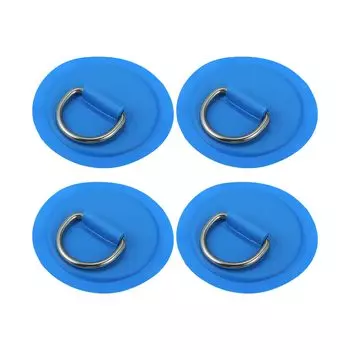 X AUTOHAUX D-Ring Patches PVC Stainless Steel Round D-Ring Pads for Surfboard Inflatable Boat
