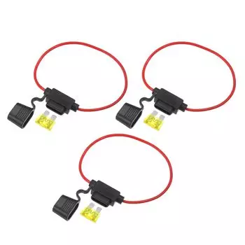 X AUTOHAUX Inline Fuse Holder Car Inline ATC Style with 20A Medium Fuse 20A