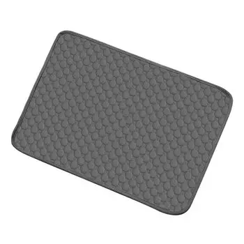 X AUTOHAUX Washable Pet Sheet Pet Mat L 100x70cm Durable Leak Proof Dog Cooling Mat Super Absorbent Pet Sheet Large Dogs Blue Gray Large Size