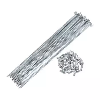 X AUTOHAUX велосипедные стальные спицы 14G J-образный изгиб 200 мм велосипедные спицы с латунными ниппелями стальные спицы для горного велосипеда MTB 36 штук