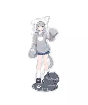 x collaboration newly drawn acrylic stand gray parka Nachoneko Don Quijote ver.