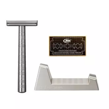 x Подставка HENSON SHAVING AL13 Бритва MEDIUM для гладкого бритья Модель прочная и рекомендуется для тех, кто хочет гладкого бритья [Набор для тела] (АВИАЦИОННЫЙ АЛЮМИНИЙ) [Высоко