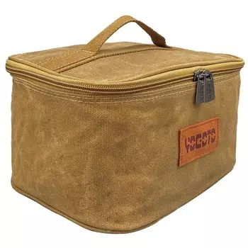 X Приправа Сезонная Обед Хлопковый Холст [Серия YOGOTO] Коробка, Чехол, Коробка, Кемпинг, На открытом воздухе, Барбекю, Водонепроницаемый, (Верблюд)