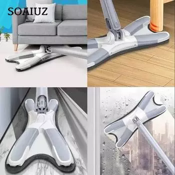 X-тип, ручная стирка, бытовая швабра-бабочка для влажной и сухой стирки, самозакручивающаяся дренажная швабра, швабра из утолщенного волокна с зашифрованным волокном, увеличенная насадка для швабры