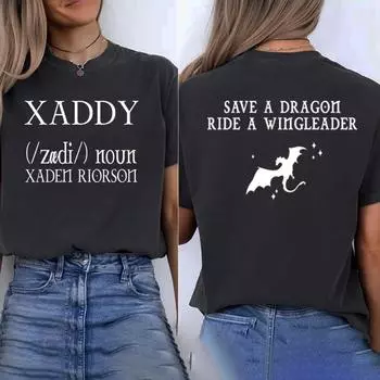 Xaddy Спасите дракона Ride A Wingleader Винтажная футболка унисекс Фэнтези-книжная футболка Футболки с коротким рукавом и графическим принтом Футболки Xaddy S темно-синий
