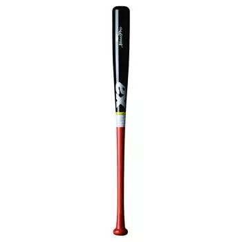 Xanax Baseball Boys Softball Wooden Bat Straight Black x Reddish Brown (9023K) 78cm BRB3803SJ