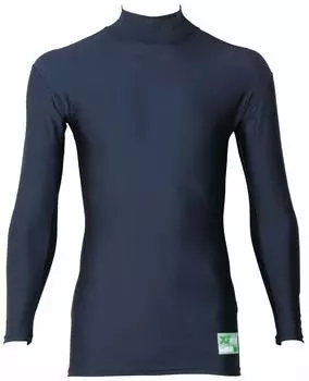XANAX Baseball Undershirt High Neck Long Sleeve Navy L Made in Japan UPF50+ BUS-721 D.