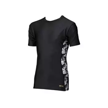 XANAX Baseball Wear Undershirt Short Sleeve Round Neck Camouflage Pattern Black S Made in Japan BUS-309 чёрный