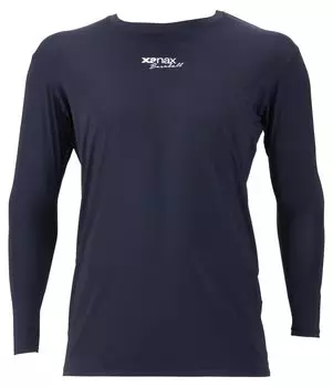 Xanax Underwear Complete Undershirt 2 Low Neck Long Sleeve Junior Navy 150 BUS762J (50)