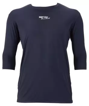 Xanax Underwear Complete Undershirt 2 Low Neck Sleeve Junior Navy 140 BUS772J 3/4 (50)