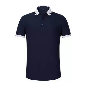 XBJSH A128 220G Женская рубашка ПОЛО из чесаной хлопковой парчи с лацканами с коротким рукавом S