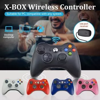 XBOX 360/ПК/ноутбук/USB-джойстик беспроводной контроллер геймпад игровой контроллер игровой коврик розовый