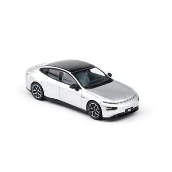 XCARTOYS 1:64 Silver Xpeng P7i EV Sports Model Diecast Metal Car New Collection