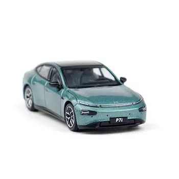 XCARTOYS 1:64 Зеленый Xpeng P7i EV Спортивная модель литой металлической машины