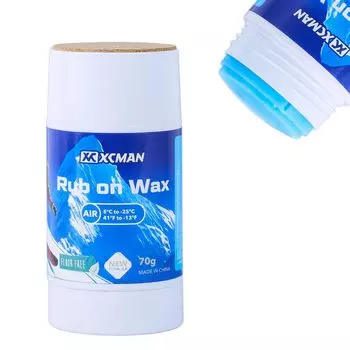 XCMAN Quick Wax для езды по пересеченной местности с аппликатором Easy Cork, 70 г, универсальный воск для большинства температур, новая формула, сноубордический воск без ПФАС, наносится методом втирания