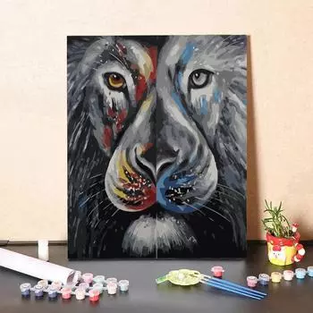 XD-04 Цифровая картина маслом Акварельный монтажник Инь Ян Мастер Детское лицо DIY Картина Цифровой комплект Украшение гостиной Картина Рождественский подарок разноцветный