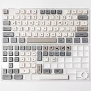 XDA Profile 120 PBT Keycap DYE-SUB Персонализированный минималистский белый серый англо-японский Keycap для механической клавиатуры MX Switch Pack by plastic bag
