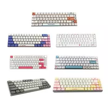 XDA Profile PBT Keycap 127 Полный набор колпачков для механической клавиатуры Cherry MX A