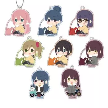 Xebec Yuru SEASON3 Fluffy Acrylic Key Chain 1BOX W51 x H61mm Metal Camp Approx. Acrylic,