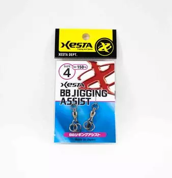 Xesta BB Jigging Assist Вертлюг со сплошным кольцом Размер 4 150 фунтов, 2 шт. (1850)