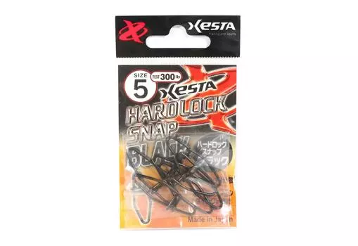 Xesta Hard Lock Snap Snap, черный, размер 5 300 фунтов, 6 шт. (4806)