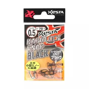 Xesta Hard Lock Snap Snap, черный, размер 0,5, 70 фунтов, 8 шт. (4752)
