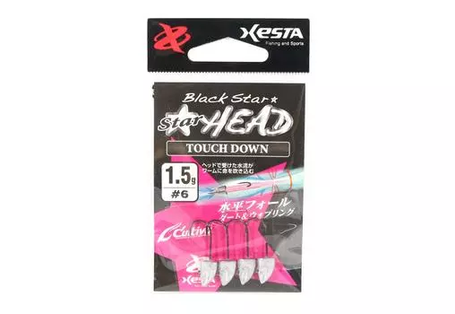 Xesta Jig Head Black Star Head Touch Down 1,5 грамма Размер крючка 6 (8385)