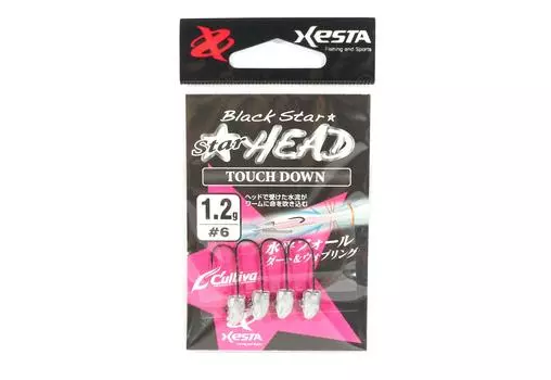 Xesta Jig Head Black Star Head Touch Down 1,2 грамма Размер крючка 6 (8378)