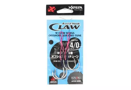 Xesta W Claw Dansa Offshore Aomono Tune Twin Assist Hooks, размер 4/0 (4951)