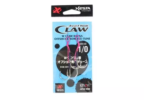 Xesta W Claw Dansa Offshore Aomono Tune Twin Assist Hooks, размер 1/0 (4920)