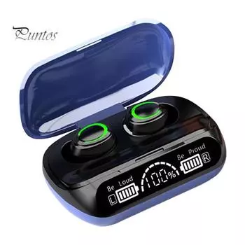 XG02 Wireless Earphones Touch Control HiFi Sound LED Digital Display Charging Box Bluetooth-compatible 5.1 Headsets for Running фиолетовый