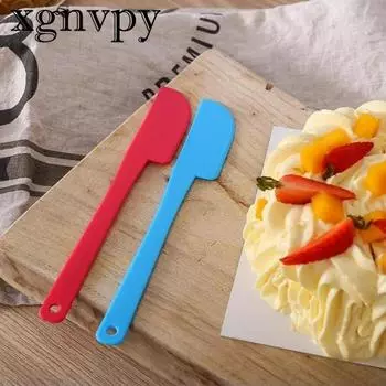 Xgnvpy 1pc Mini Plastic Cream Baking Scraper Kitchen Heat Resistant Scraper Non Stick Butter Spatula Cutter Cake Baking Tools зелёный