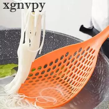 xgnvpy Lao Mein Spoon Large Sloped Home Kitchen Tool for Dumplings Wonton with Drain Filter Thick Stainless Steel Spoon белый