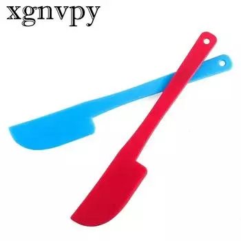 xgnvpy Mini Plastic Cream Baking Scraper Heat Resistant Non Stick Spatula Cake Cutter Baking Tool Kitchen Essential синий