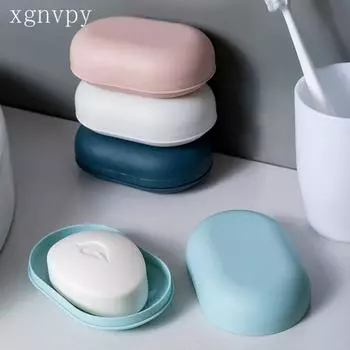 xgnvpy Mini Travel Handmade Soap Box Super Seal Leak-proof Lidded Fashionable Storage Container белый