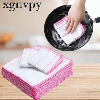 xgnvpy Полотенце для посуды из древесного волокна, 5 слоев, хлопковая тряпка, кухонная губка, простые и практичные принадлежности