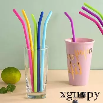 xgnvpy Silicone Water Pipe 3PCS Milk Tea Juice Straw Thin Reusable Appliance Accessory Soft Drinking Tool Set