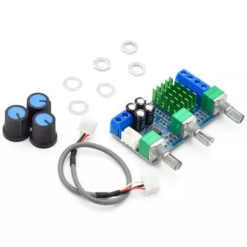 XH-M567 DC 12–24 В 80 Вт x 2 Цифровое аудио TPA3116D2 Предустановка регулировки высоких басов Предварительная двухканальная настройка разноцветный