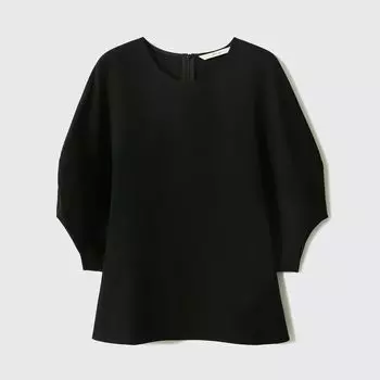Xhange Designer Model Bat Sleeve Loose Acetic Acid Classic black 3XL