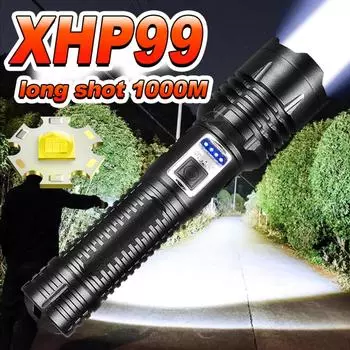 XHP99 перезаряжаемый фонарь высокой мощности водонепроницаемый 1000 м сверхдальний фонарик уличный рабочий фонарь для кемпинга P50