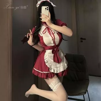 Xian Yi Сексуальное нижнее белье Сексуальная чистая похоть Горячая униформа Маленькая грудь Большой флирт Соблазнительный костюм Косплей 582 M