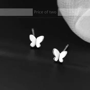 Xiangnan 925 Sterling Silver Butterfly Best Selling Female Niche Earrings 925 silver butterfly earrings (two price)