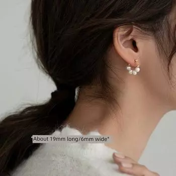 Xiangnan 925 Sterling Silver Women s Accessible Luxury Summer Pearl Stud Earrings 925 silver pearl earrings (two price)