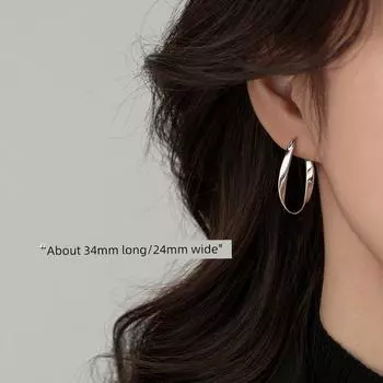 Xiangnan Mobius Niche Style Best Selling Female 925 Silver Needle 925 silver Mobius earrings (two price)