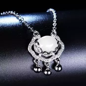 Xiangyun Ruyi ожерелье с замком безопасности для женщин корейская версия Ins замок с длительным сроком службы простой подвесной костяной цепочкой для женщин